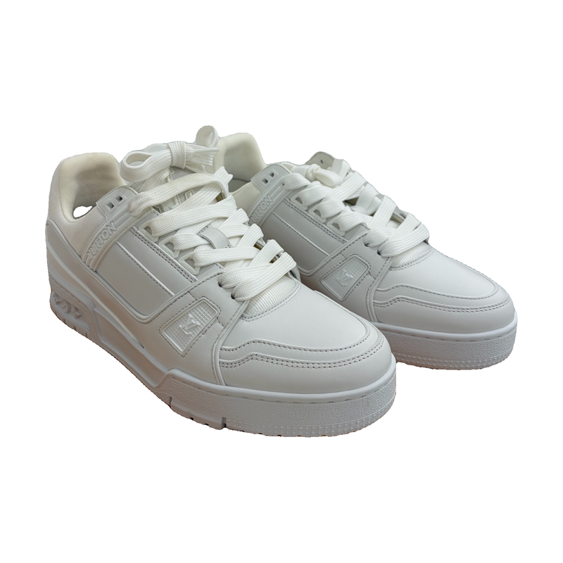 Louis Vuitton Trainer Sneakers, White, Size 38