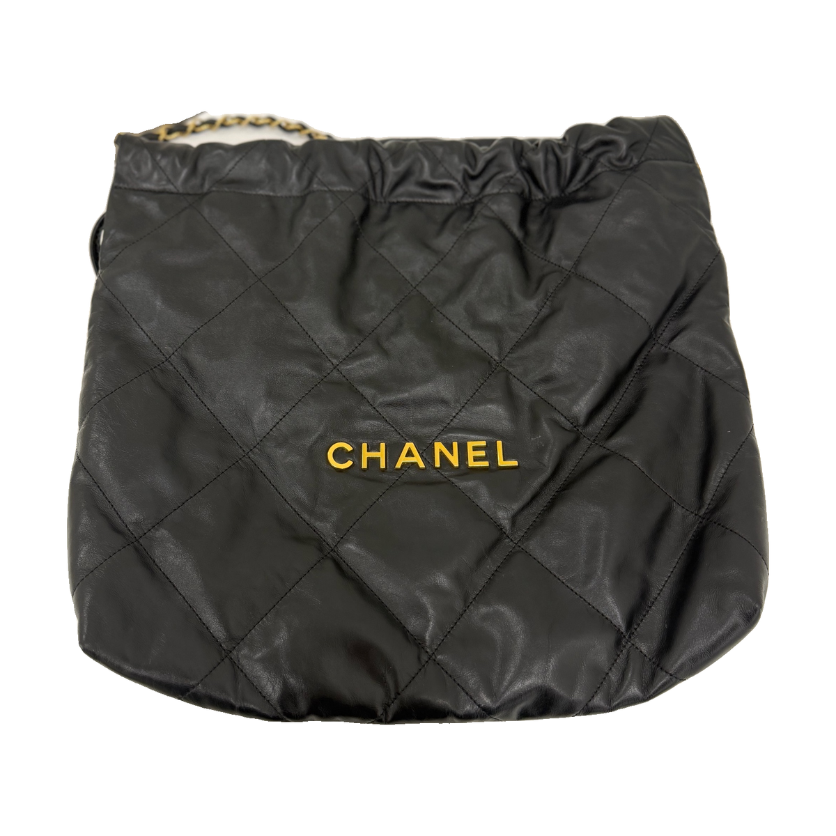 Chanel 24S Medium 22 Bag, Black, Gold Hardware