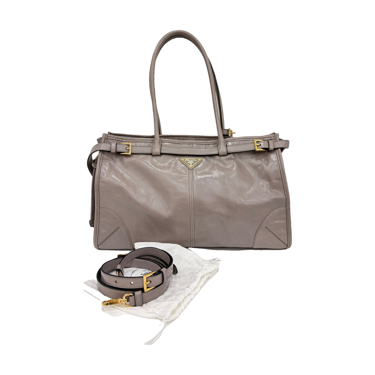 Prada Soft Lux Medium Bag, Grey