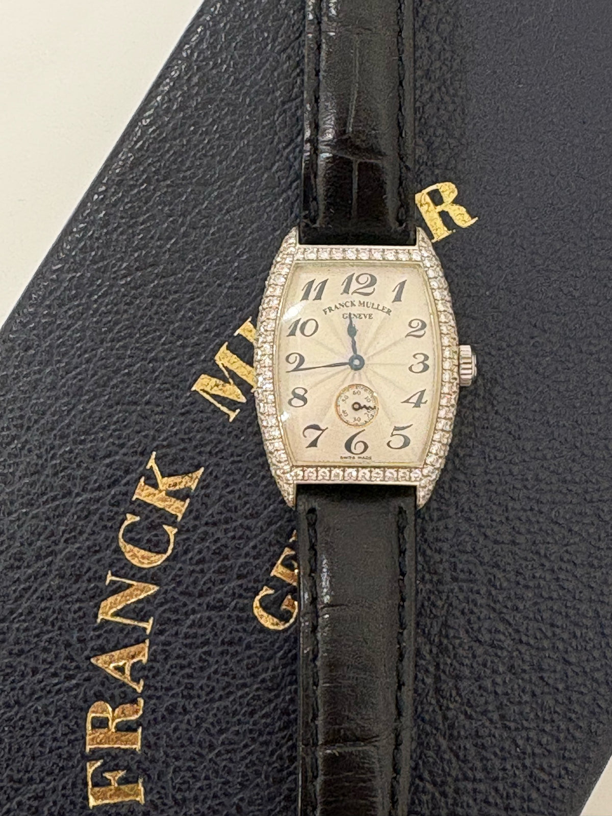 Franck Muller Casablanca 7502 S6, 18K White Gold Diamond-Set Ladies Watch, Full Set