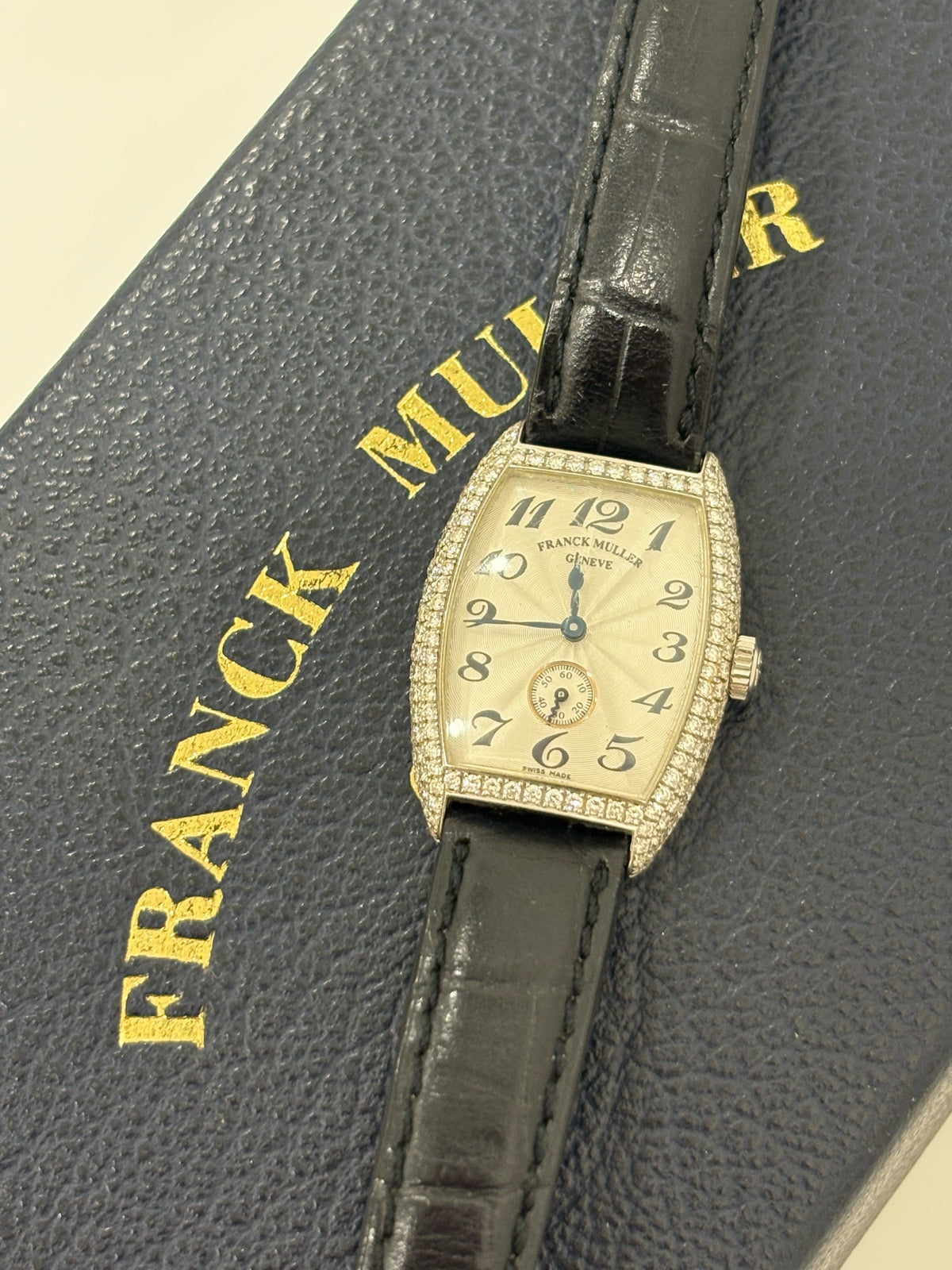 Franck Muller Casablanca 7502 S6, 18K White Gold Diamond-Set Ladies Watch, Full Set