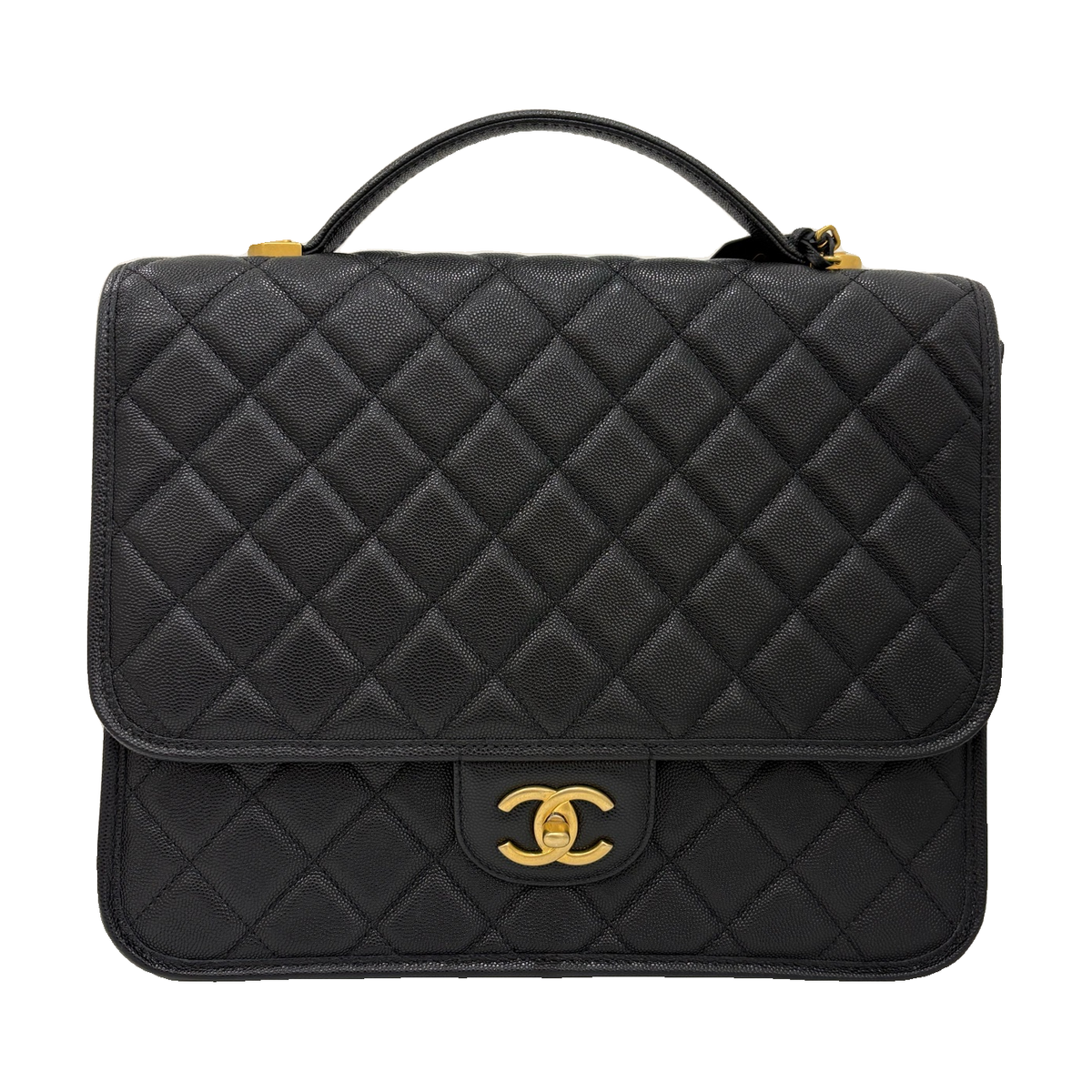 Chanel 22K Backpack, Black Caviar Leather, Gold Hardware