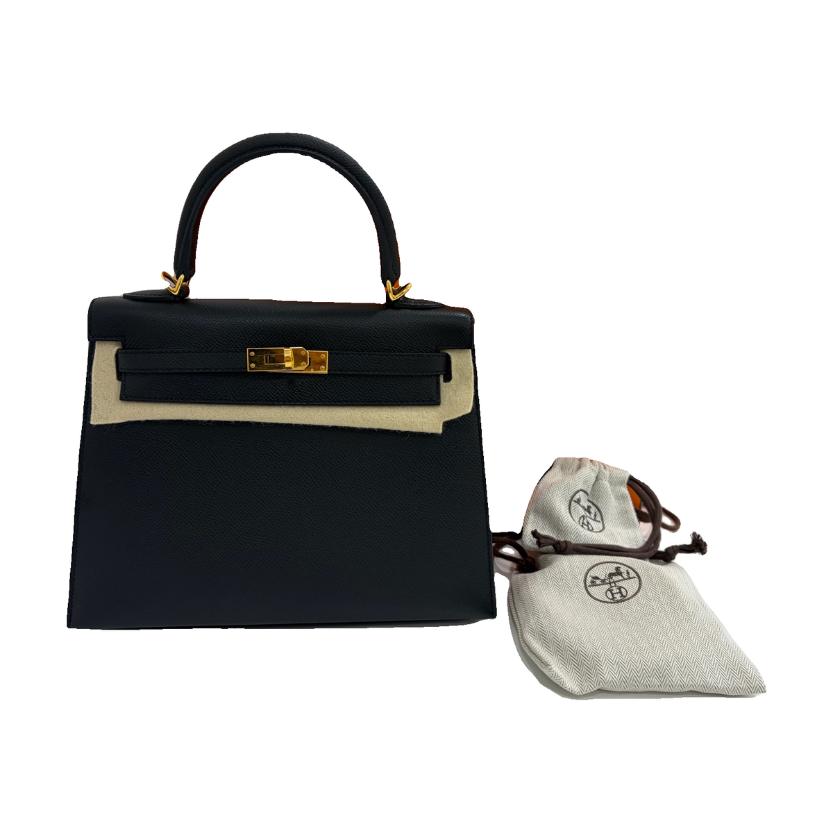 Hermès Kelly 25, Black Epsom Leather, Gold Hardware, W Stamp
