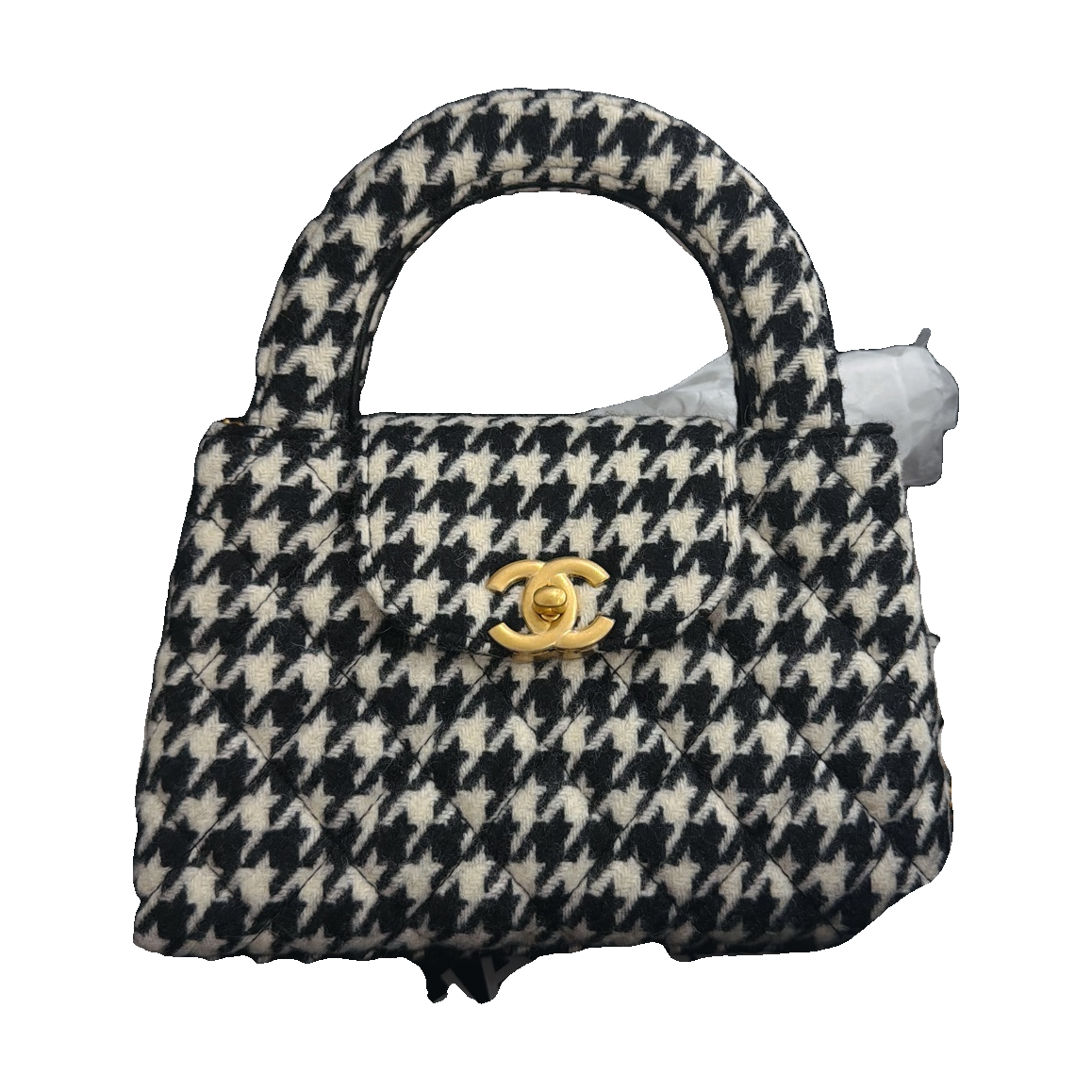 Chanel Houndstooth Kelly Crossbody Bag