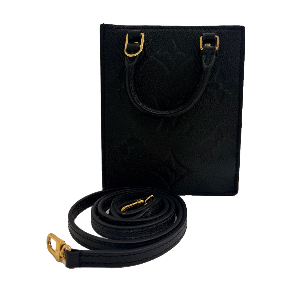 Louis Vuitton Black Crossbody Tote, Microchip Version