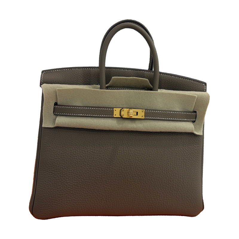 Hermès Birkin 25, Étoupe Togo Leather, Gold Hardware, K Stamp