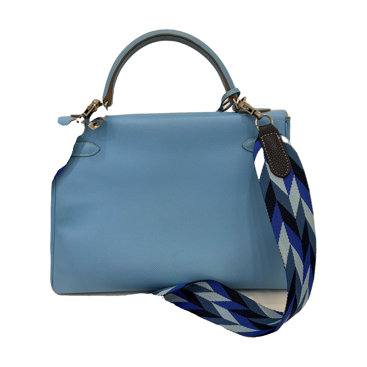 Hermès Kelly 32, Blue, Square O Stamp