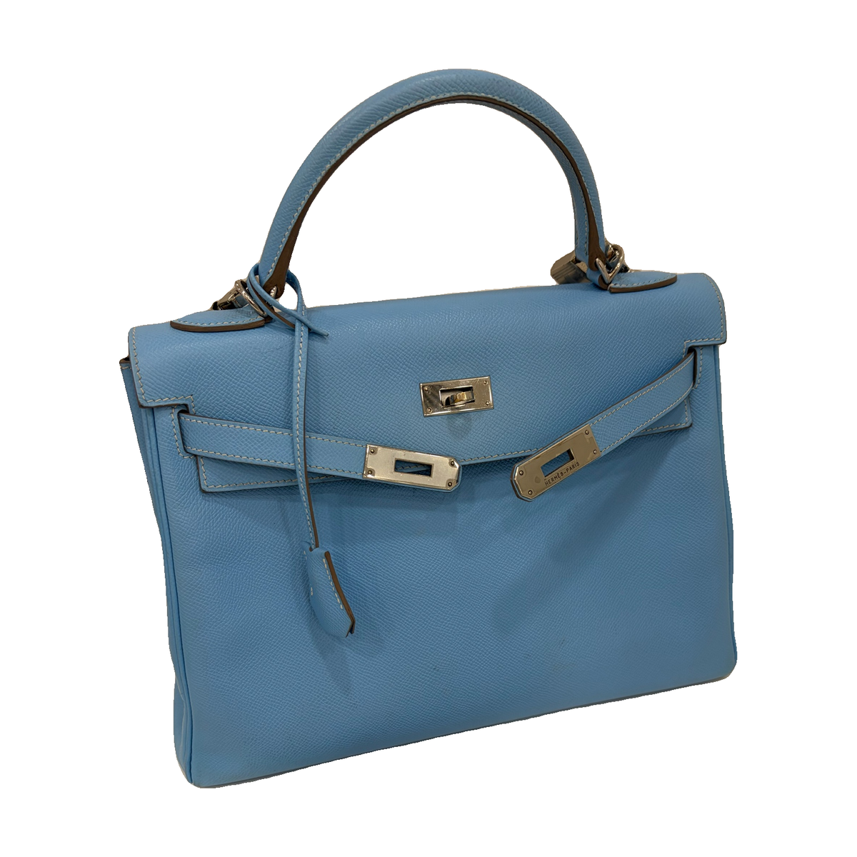Hermès Kelly 32, Blue, Square O Stamp