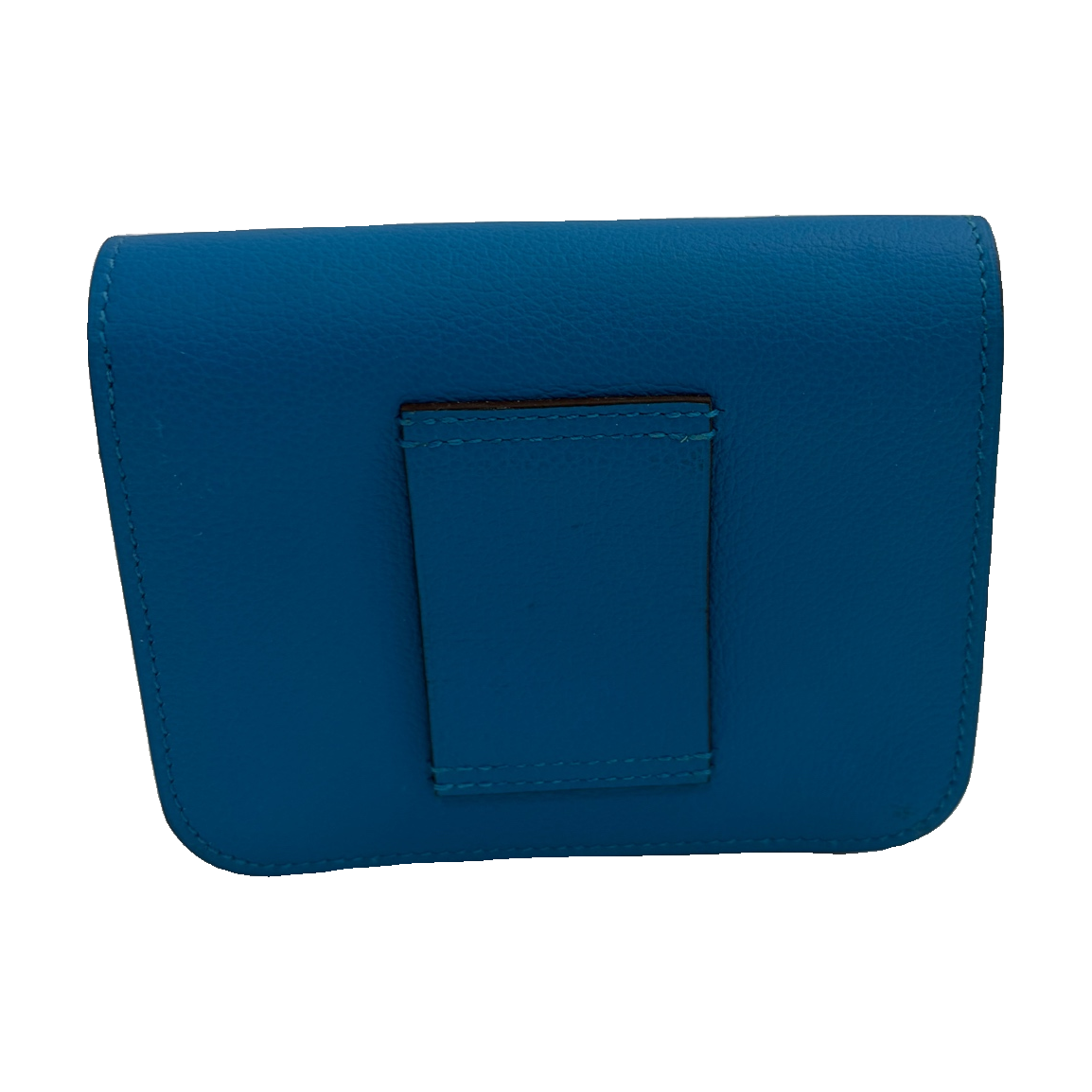 Hermès Slim Wallet, Blue, Gold Hardware, Y Stamp