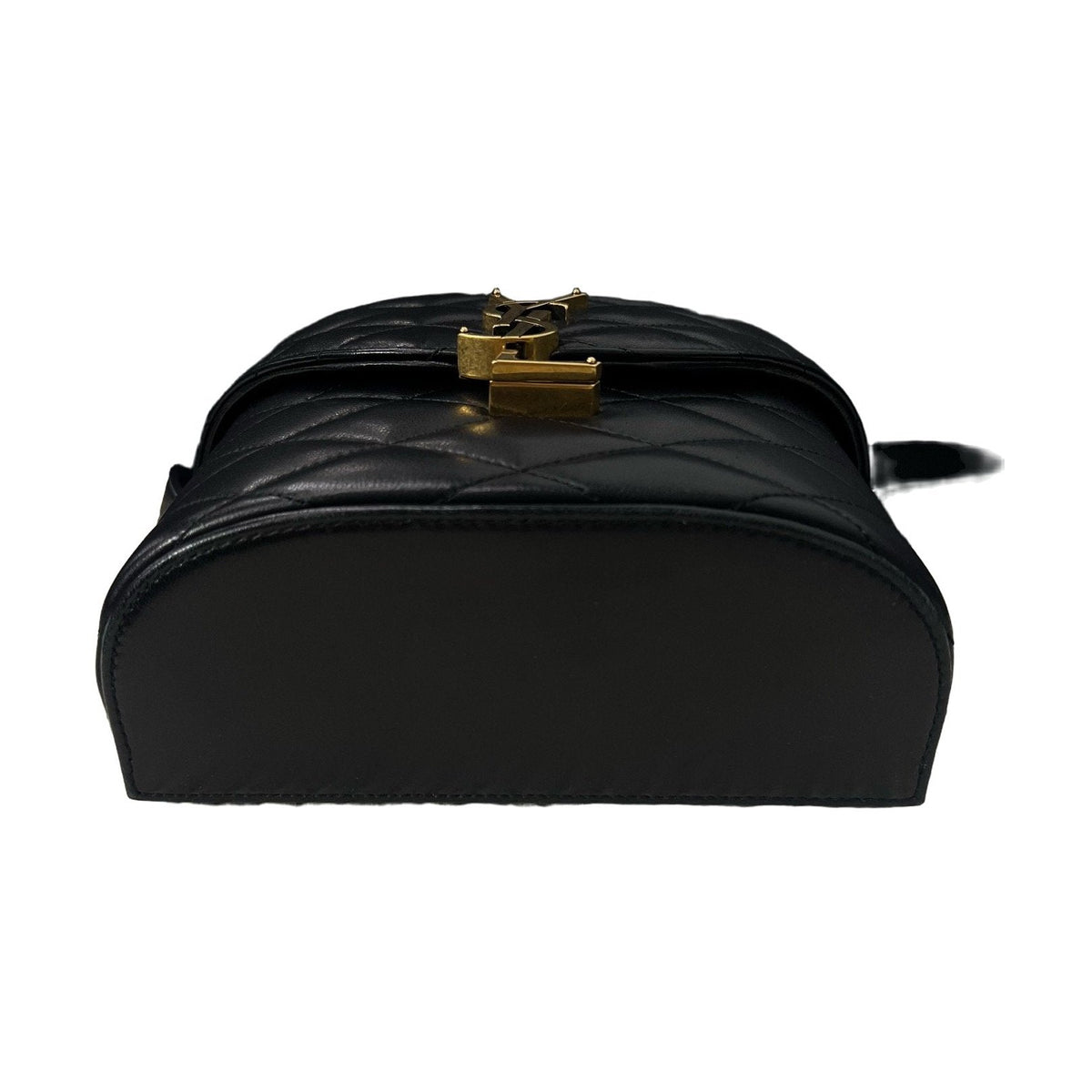 Saint Laurent YSL Black Quilted Logo Box Lunch Bag, Shoulder & Crossbody Bag