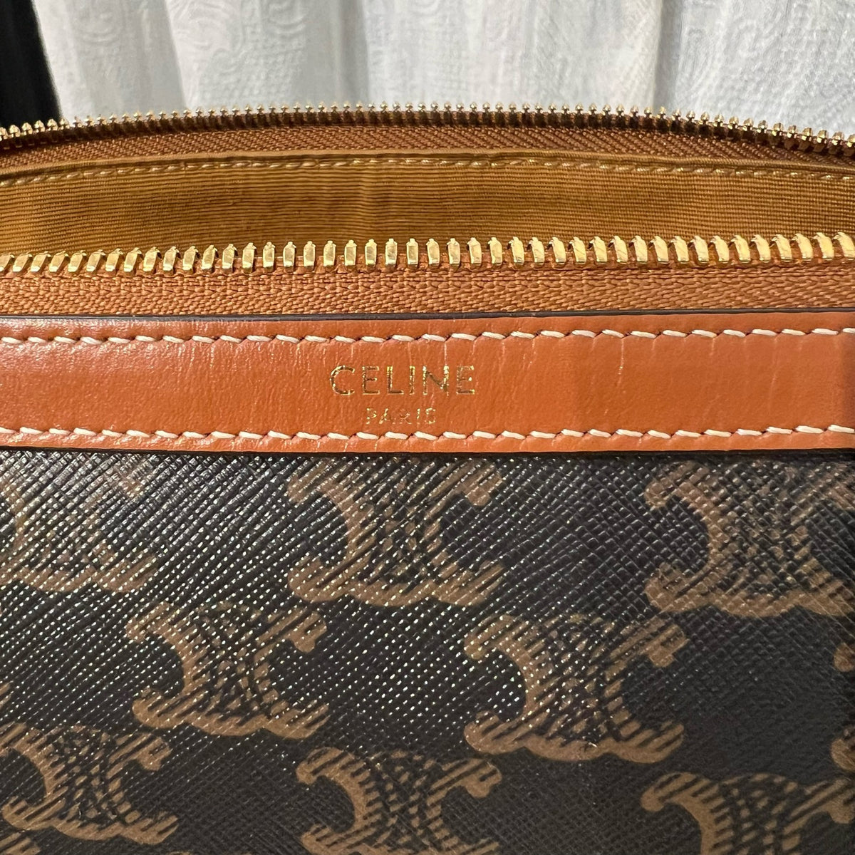 Celine Triomphe Monogram Boston Tote, Shoulder & Crossbody Bag, 2020