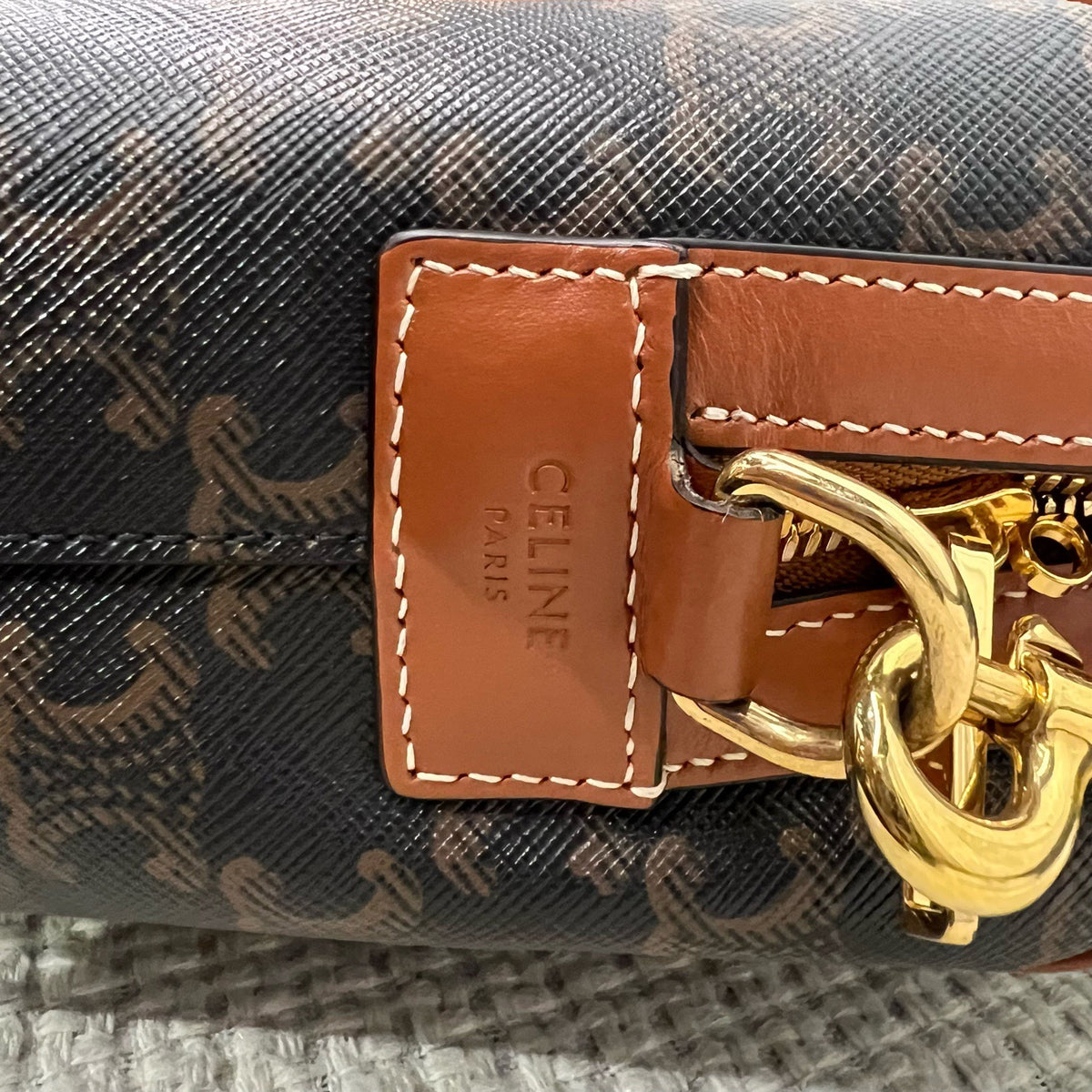 Celine Triomphe Monogram Boston Tote, Shoulder & Crossbody Bag, 2020