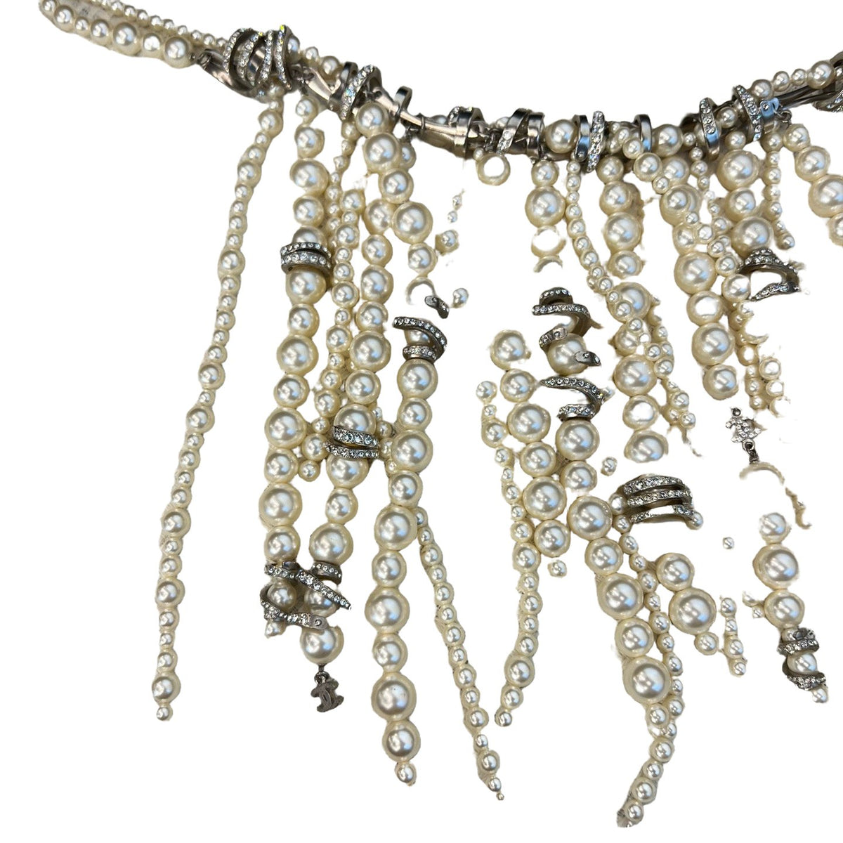 Chanel Waterfall Fringe Pearl Necklace