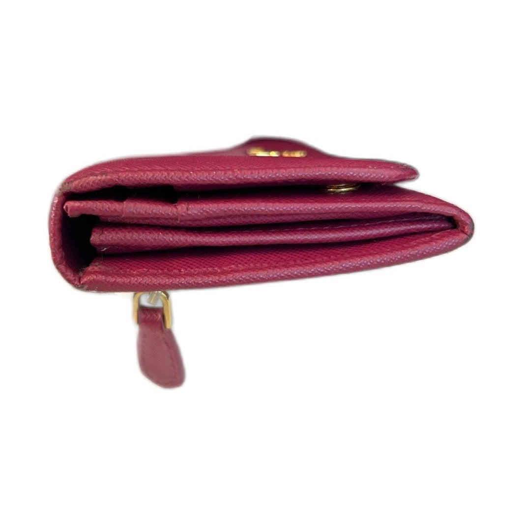 Prada Saffiano Leather Long Wallet, Fuchsia