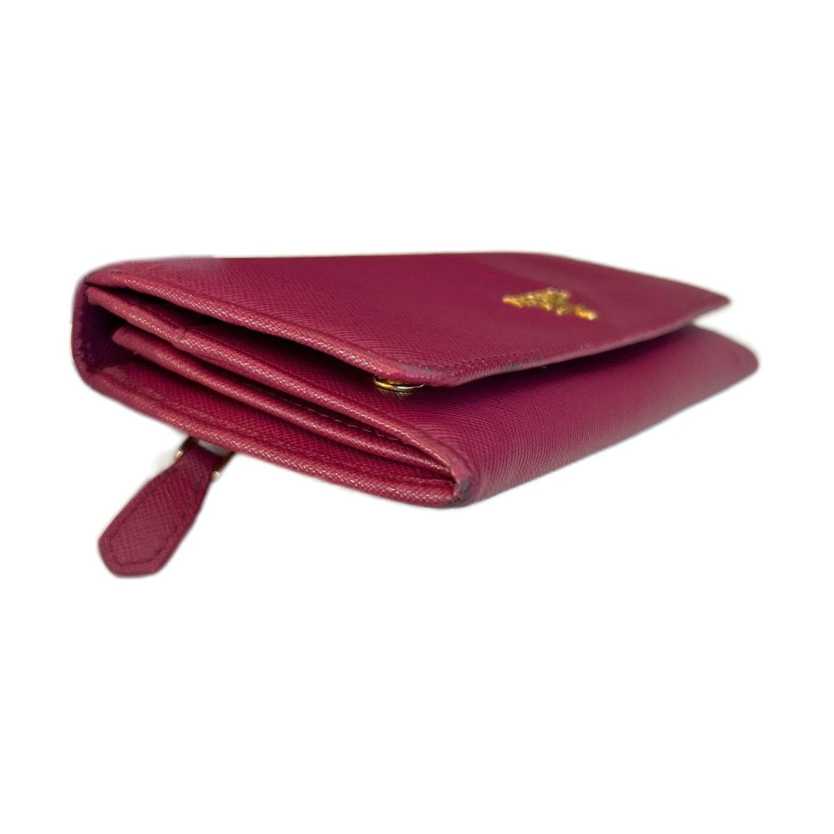 Prada Saffiano Leather Long Wallet, Fuchsia