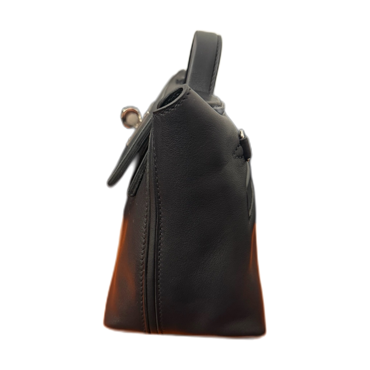 Hermès 2424 Mini, Black, Silver Hardware, Volupto Leather, W Stamp, 2024