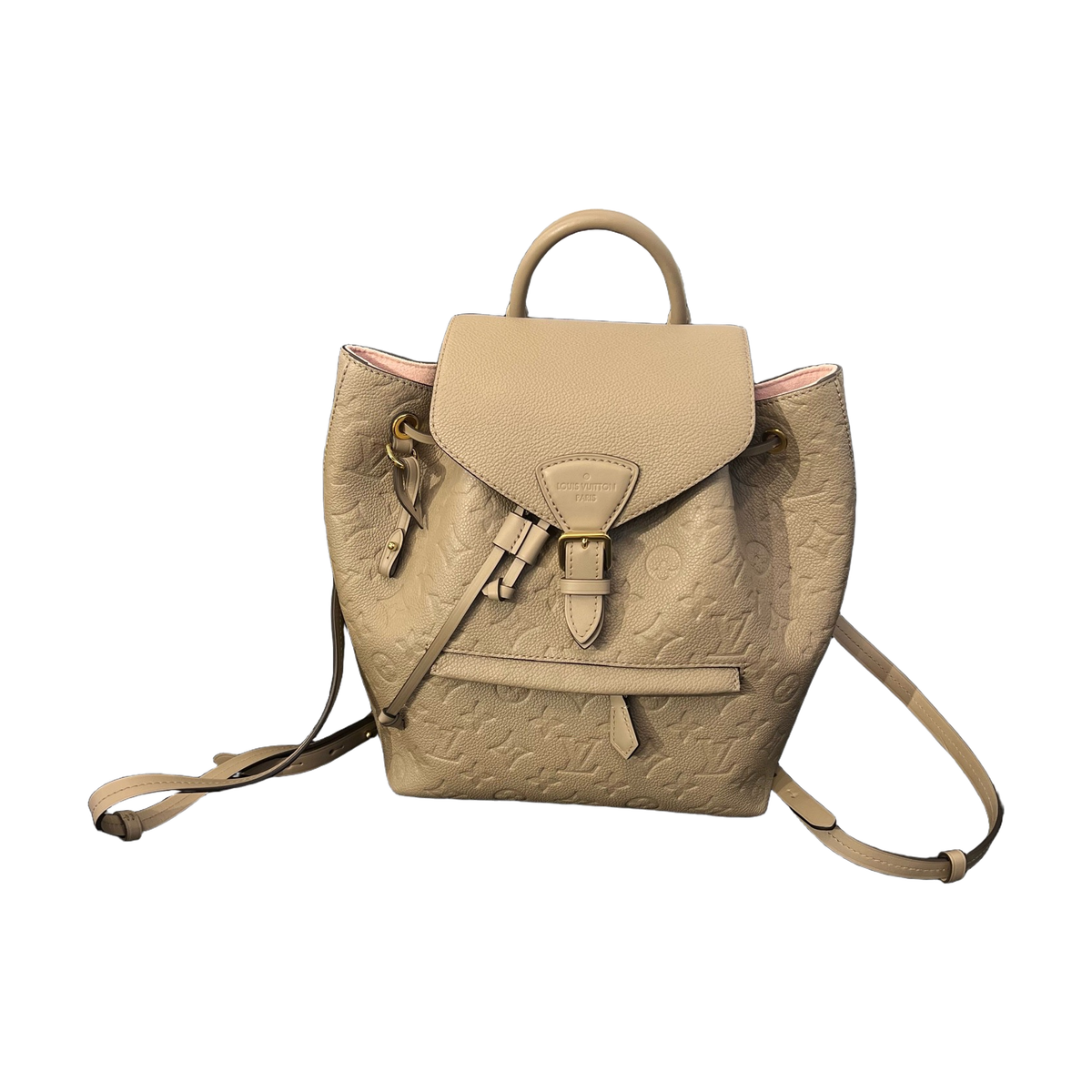 Louis Vuitton Montsouris Backpack, Elephant Grey, Chip Version