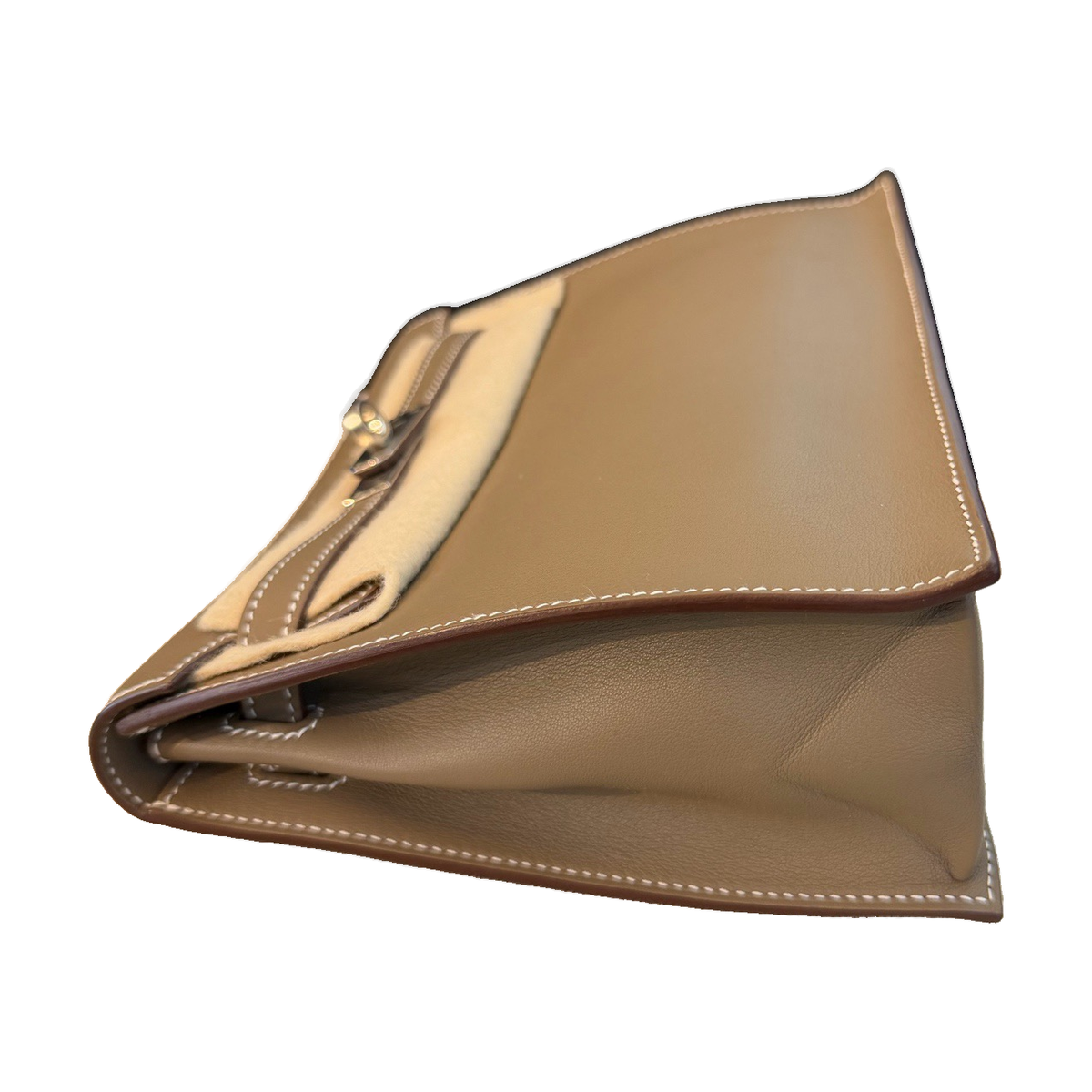 Hermès Elephant Grey Kelly Danse, Swift Leather, Silver Hardware, Stamp B