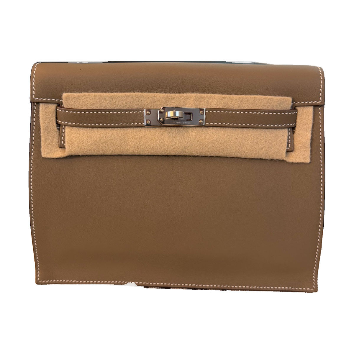 Hermès Elephant Grey Kelly Danse, Swift Leather, Silver Hardware, Stamp B
