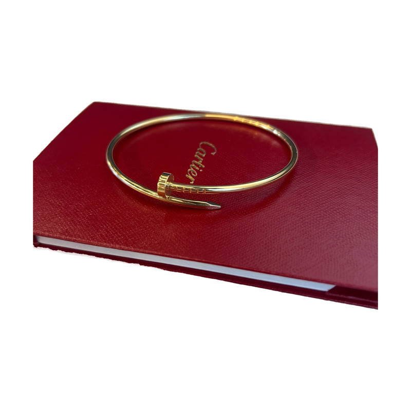 Cartier Juste un Clou 18K Yellow Gold Nail Bracelet, Slim Version, No Diamonds, Size 18, 2026