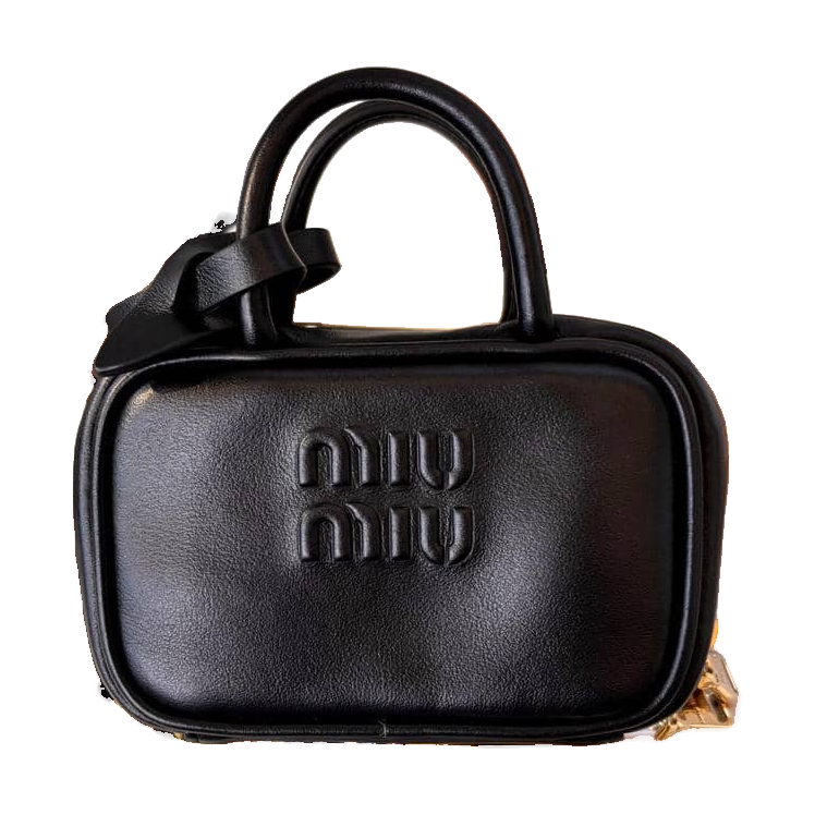 Miu Miu Black & Gold Bowling Coin Purse