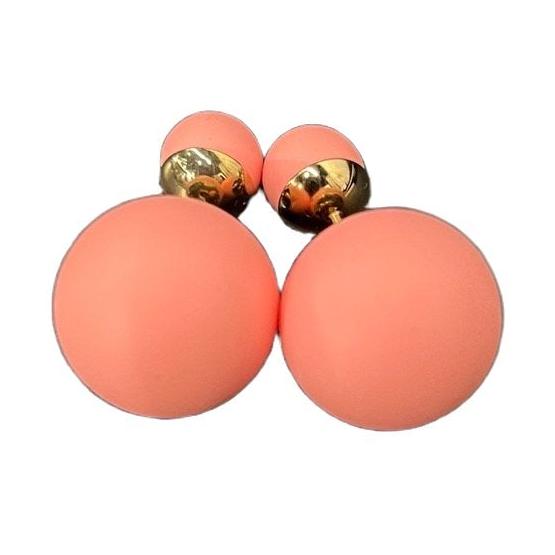 Dior Matte Pink Double Ball Earrings