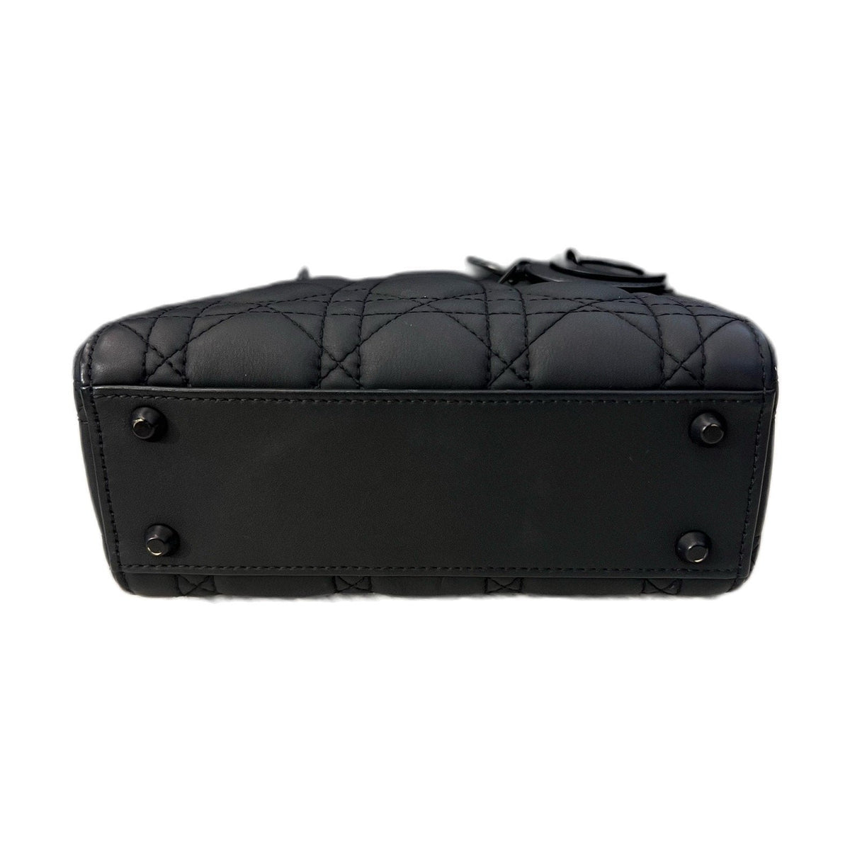 Dior Lady Dior 3-Cannage Matte Black Handbag, 2020