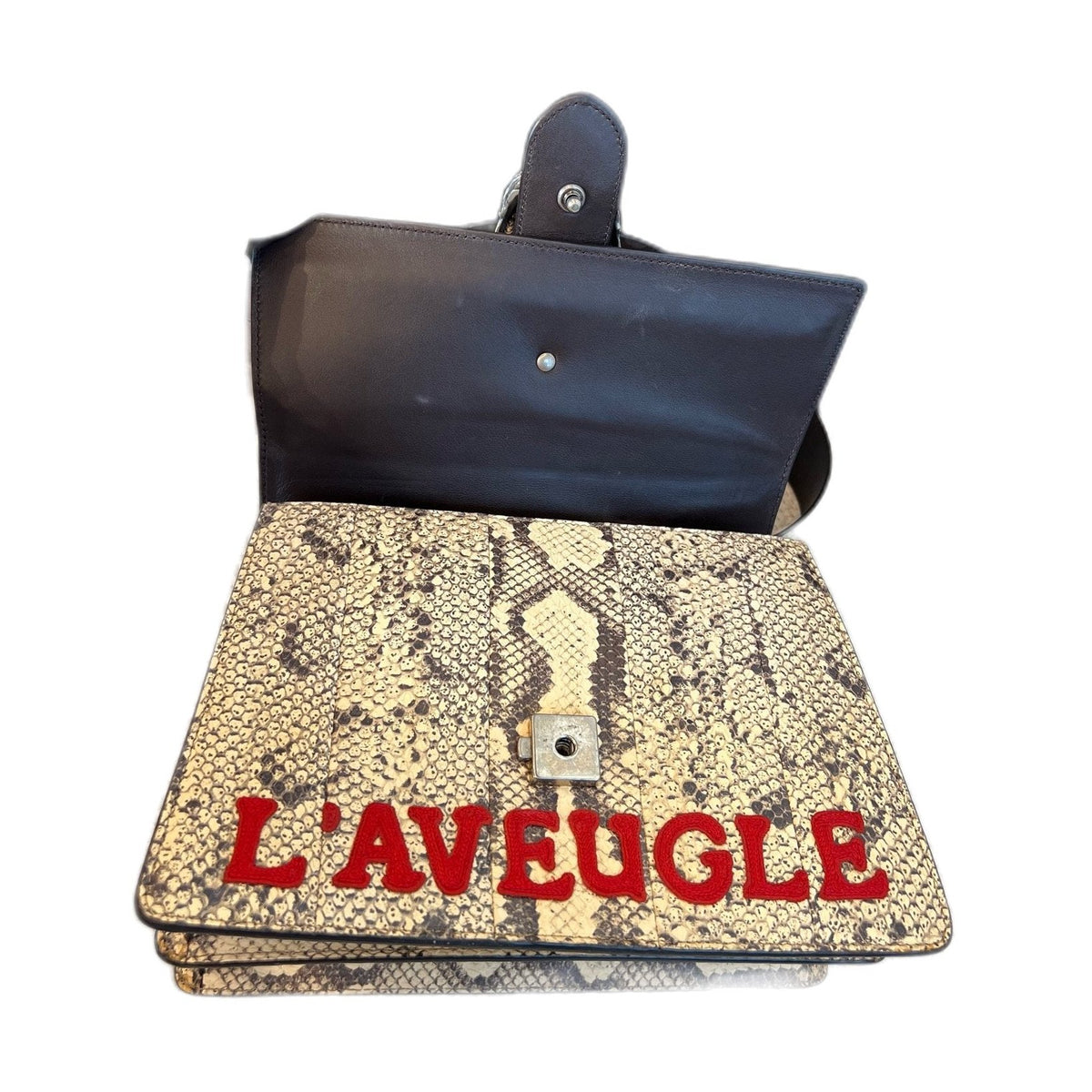 Gucci Valentine Limited Edition Bamboo Python Dionysus Bag, Black Label, Code A02