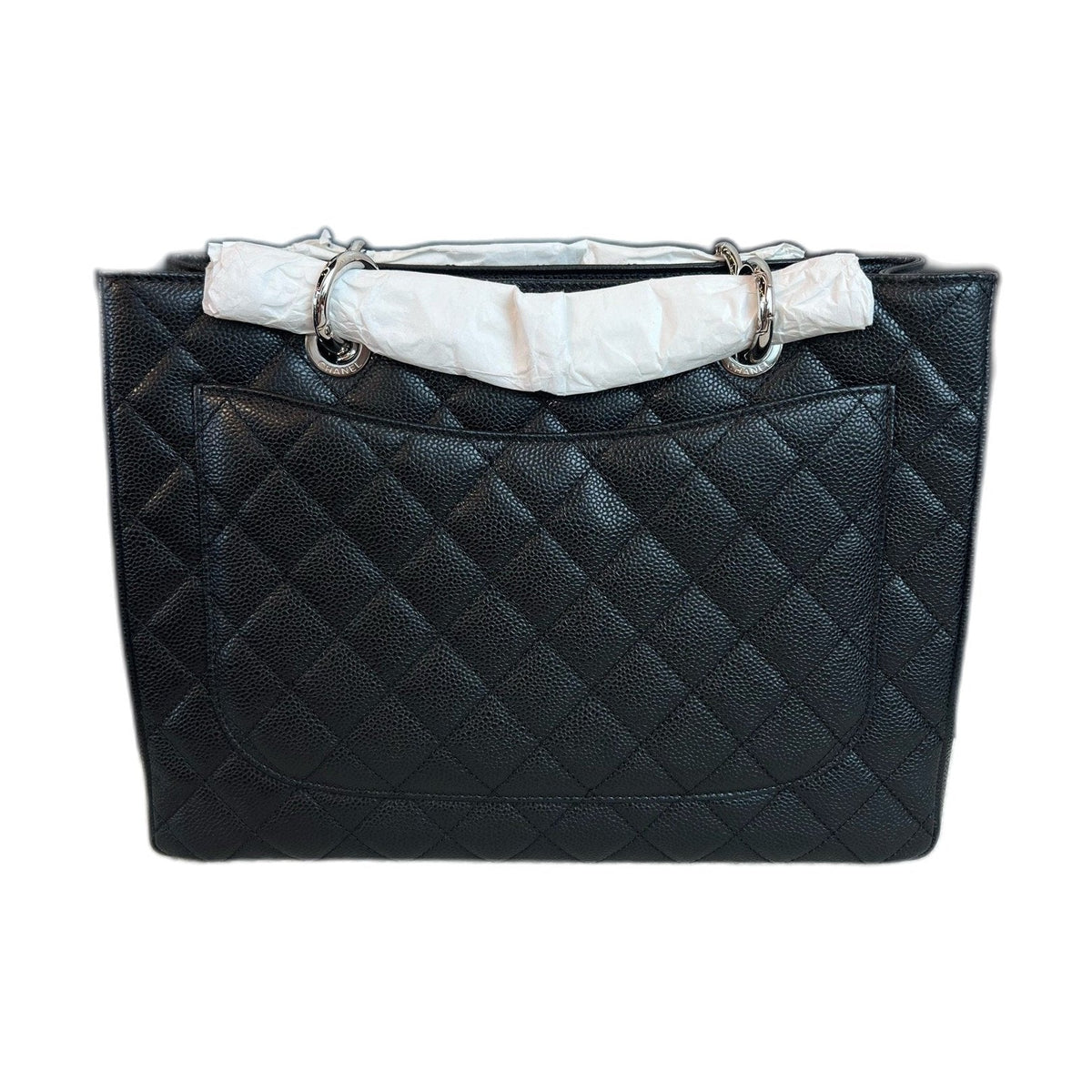 Chanel GSTote, Black Silver Caviar Leather Tote Bag, 16 Series, Unused Condition