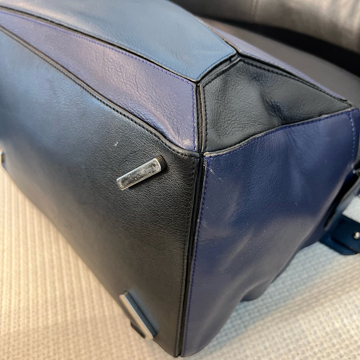 Loewe Puzzle Bag, Color Block, Base Length 36cm, 2019
