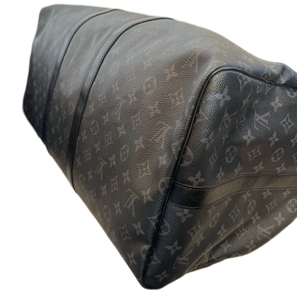Louis Vuitton Keepall 55 Black Phantom Travel Bag Handbag Shoulder Bag