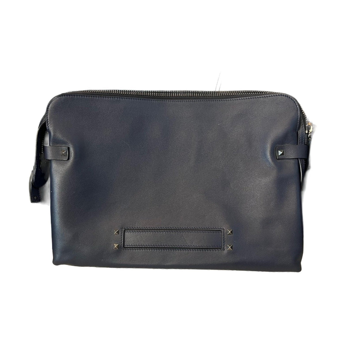 Valentino Blue Calfskin Clutch Document Bag