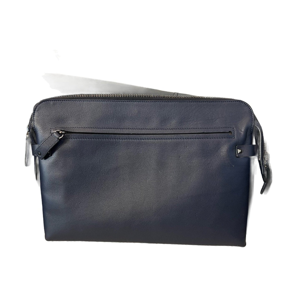 Valentino Blue Calfskin Clutch Document Bag