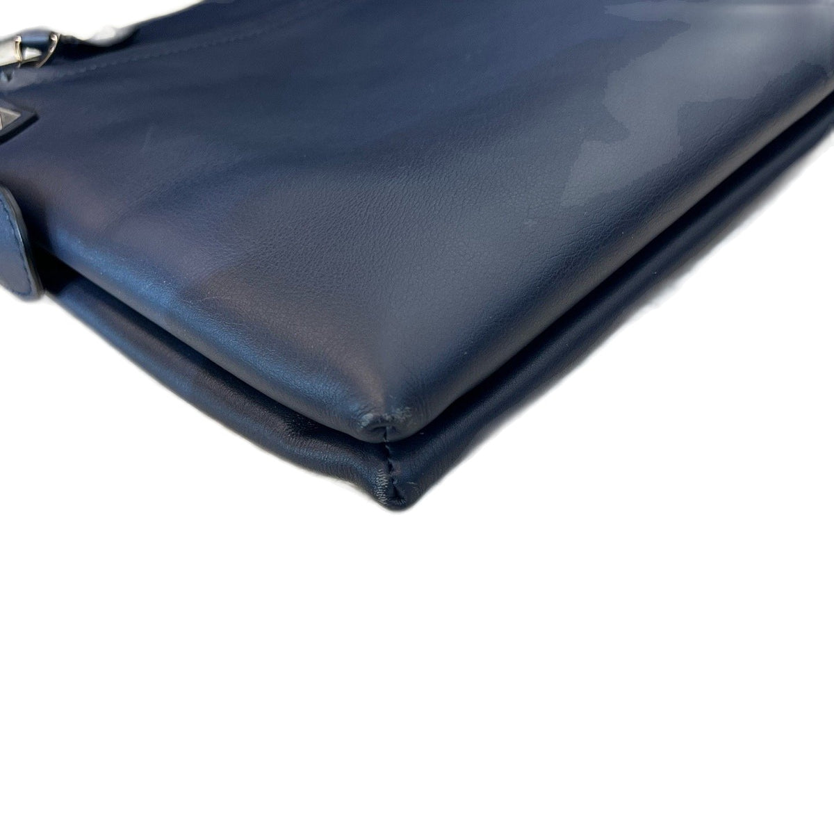 Valentino Blue Calfskin Clutch Document Bag
