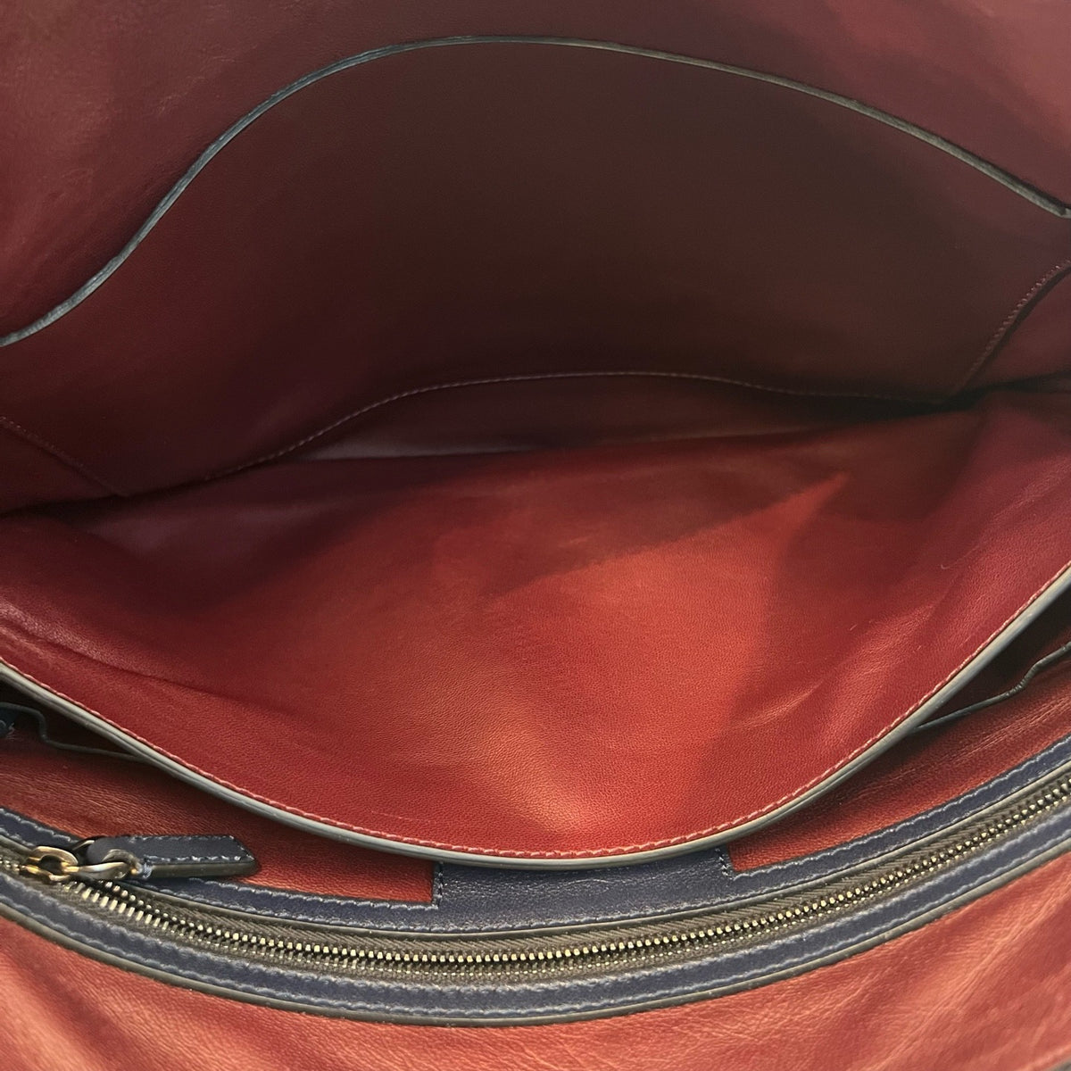Valentino Blue Calfskin Clutch Document Bag