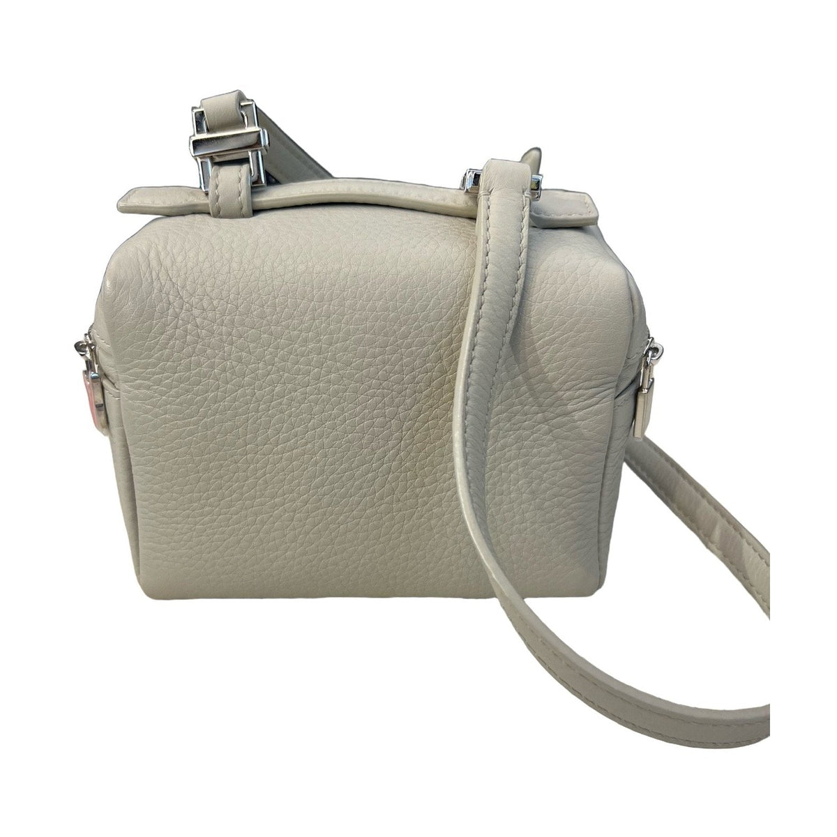 Loro Piana, Grey, Silver Hardware, Shoulder & Crossbody Bag