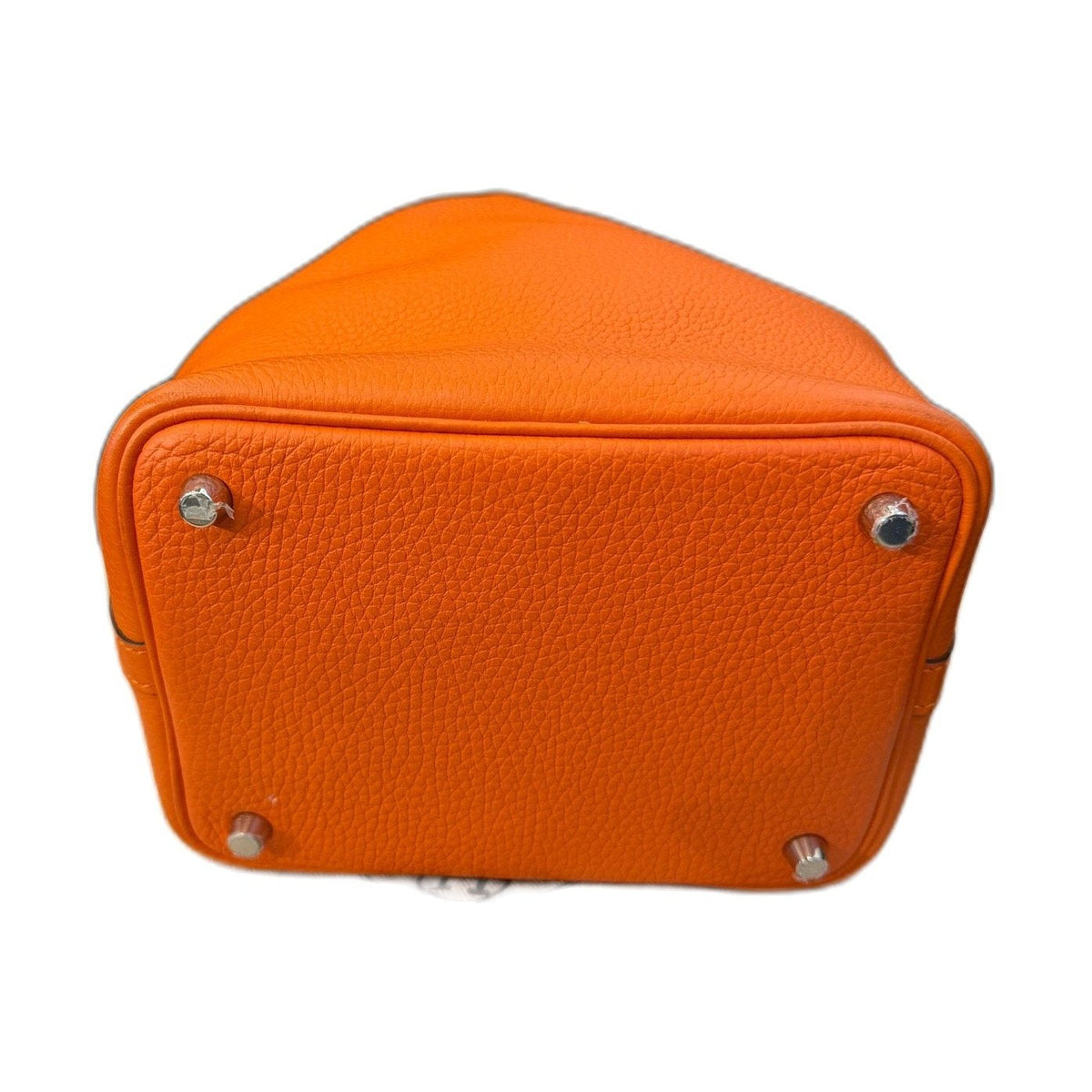 Hermès Picotin 18 Handbag, Orange Taurillon Clemence Leather, Y Stamp, Missing Lock Key