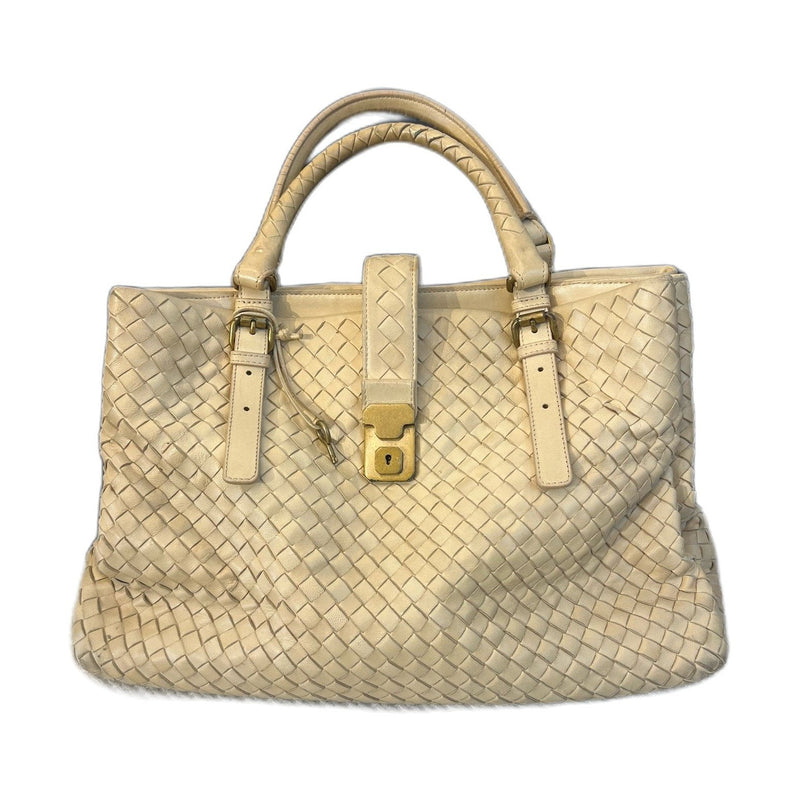 Bottega Veneta Classic Intrecciato Roma Large Bag, Yellow