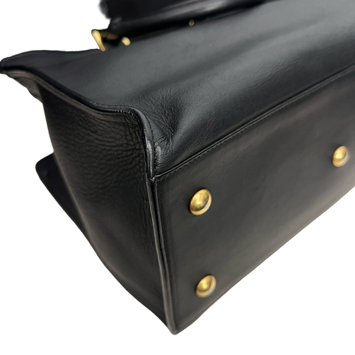 Saint Laurent Cabas, Black Calfskin, Gold Hardware, Shoulder, Crossbody & Handbag