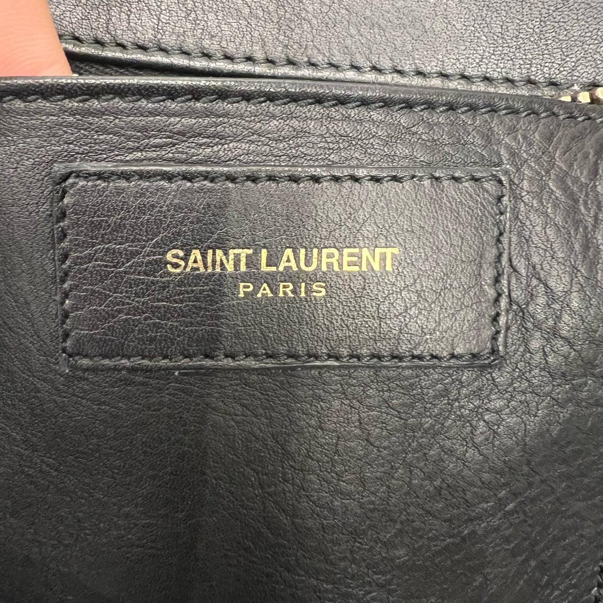 Saint Laurent Cabas, Black Calfskin, Gold Hardware, Shoulder, Crossbody & Handbag