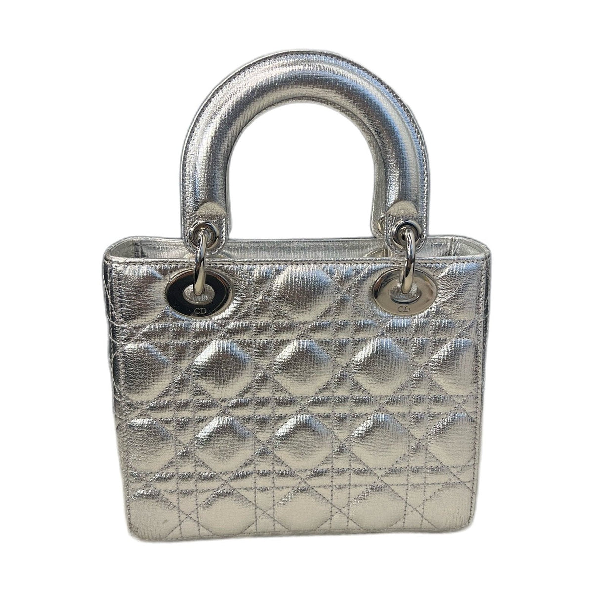 Dior Lady Dior 4-Cannage, Silver with Badge Strap, 2017
