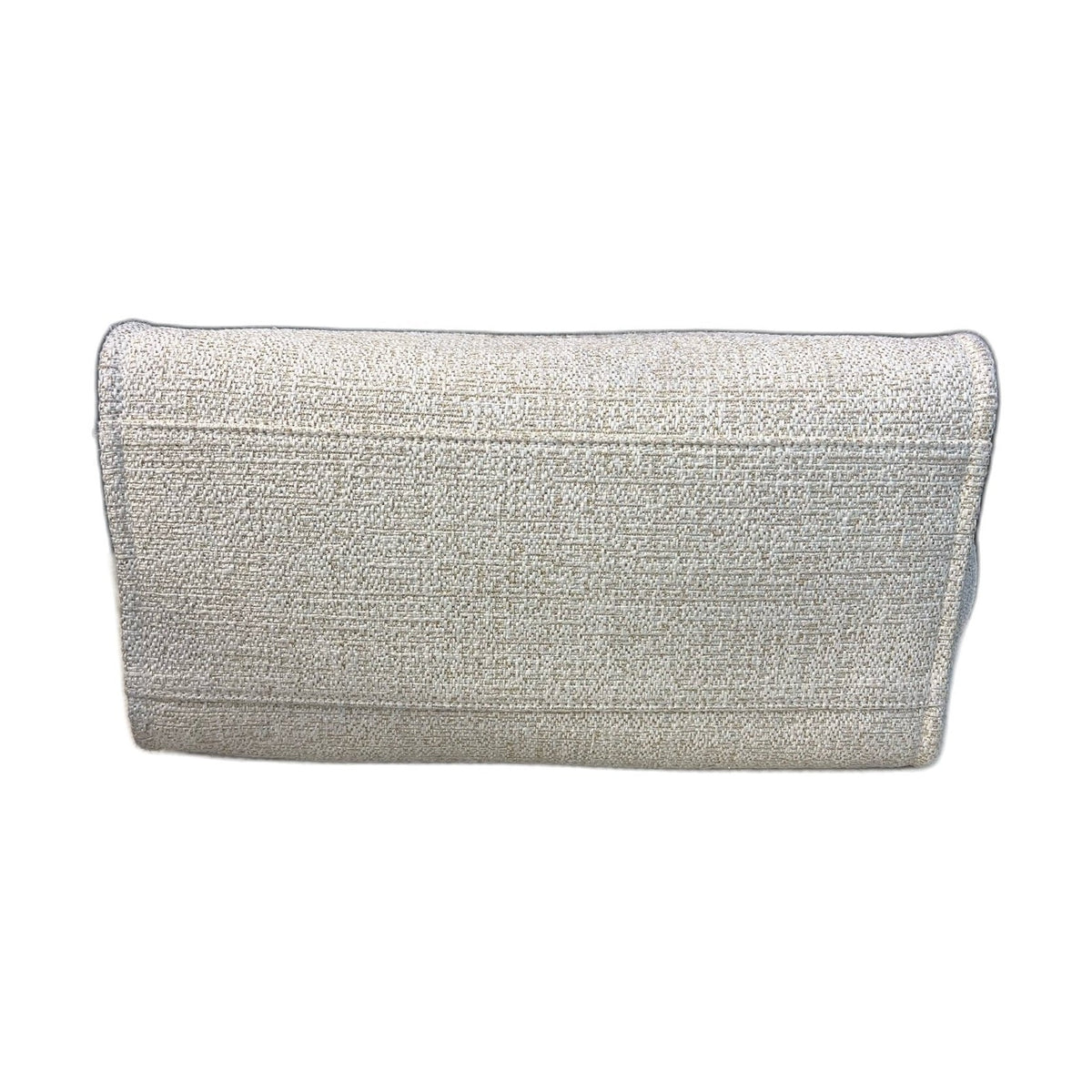 Chanel Gold Thread Woven Beach Tote Bag, Off White, Gold Hardware, Canvas & Leather, Chip Version