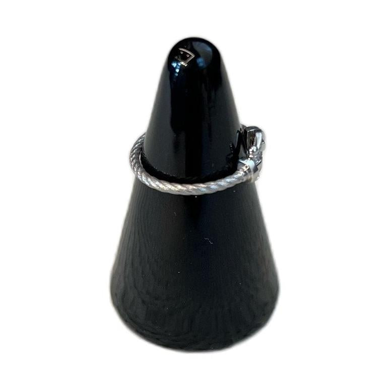 Fred Force 10 Horseshoe Ring, 18K White Gold with Diamonds, EU Size 53