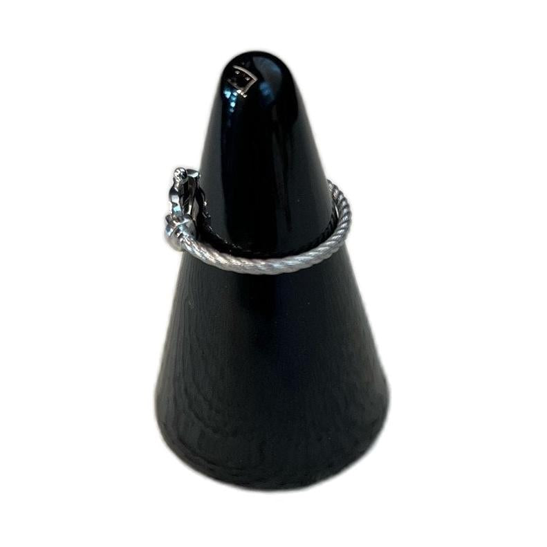 Fred Force 10 Horseshoe Ring, 18K White Gold with Diamonds, EU Size 53