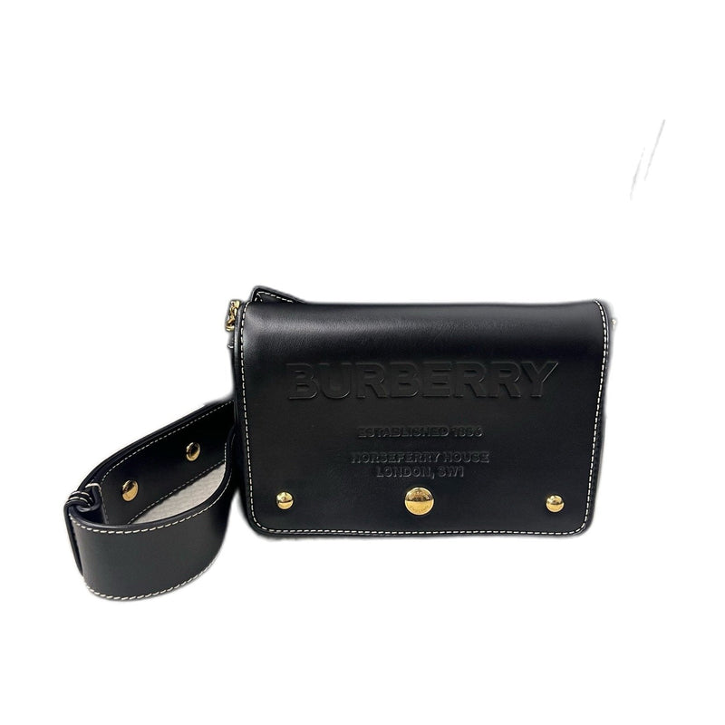 Burberry Black Calfskin Box Bag, Thick Strap Version
