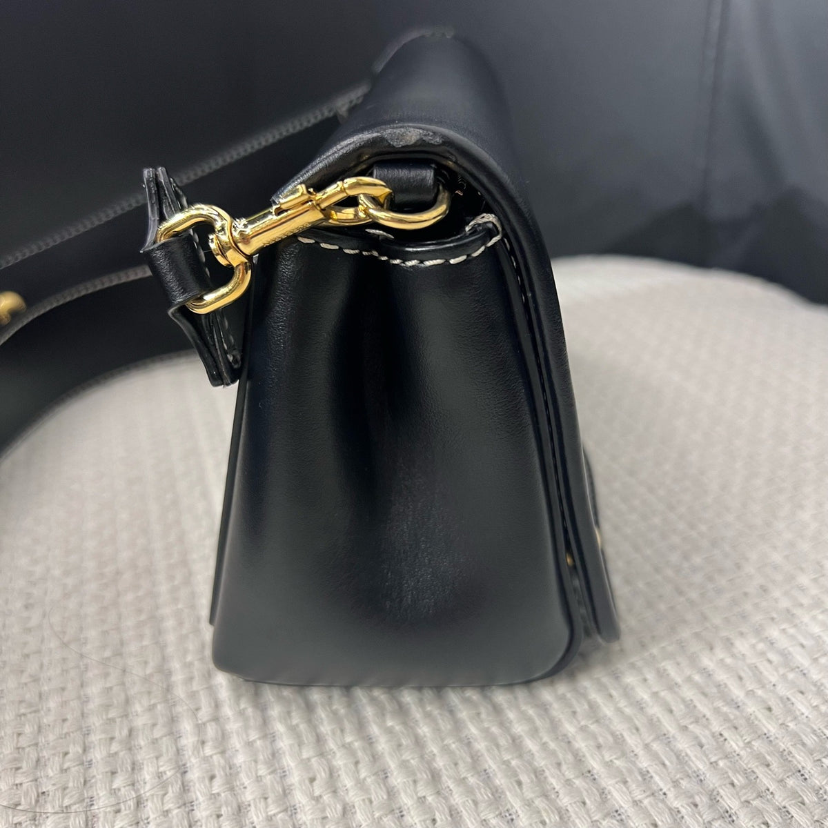 Burberry Black Calfskin Box Bag, Thick Strap Version