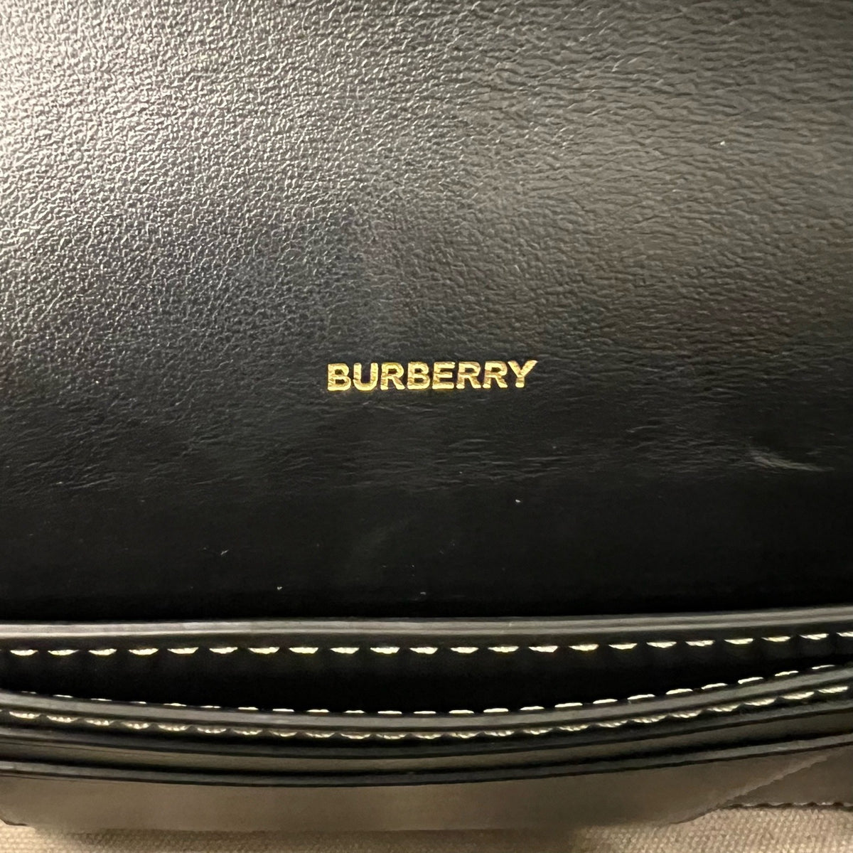 Burberry Black Calfskin Box Bag, Thick Strap Version