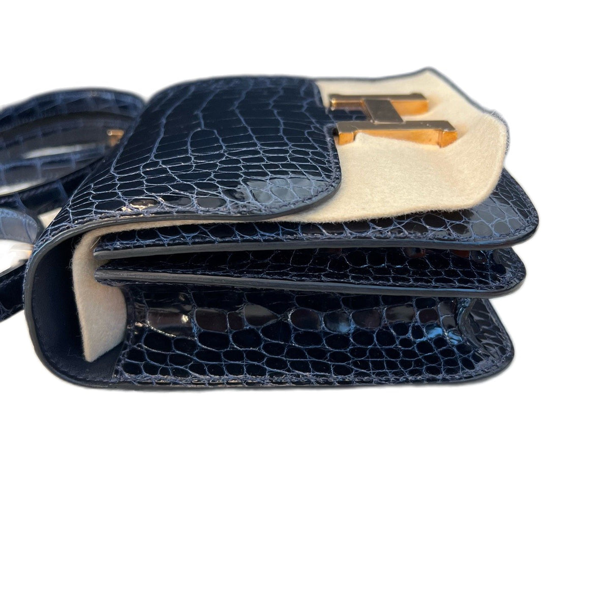 Hermès Blue Alligator Constance Mini 19, Stamp C