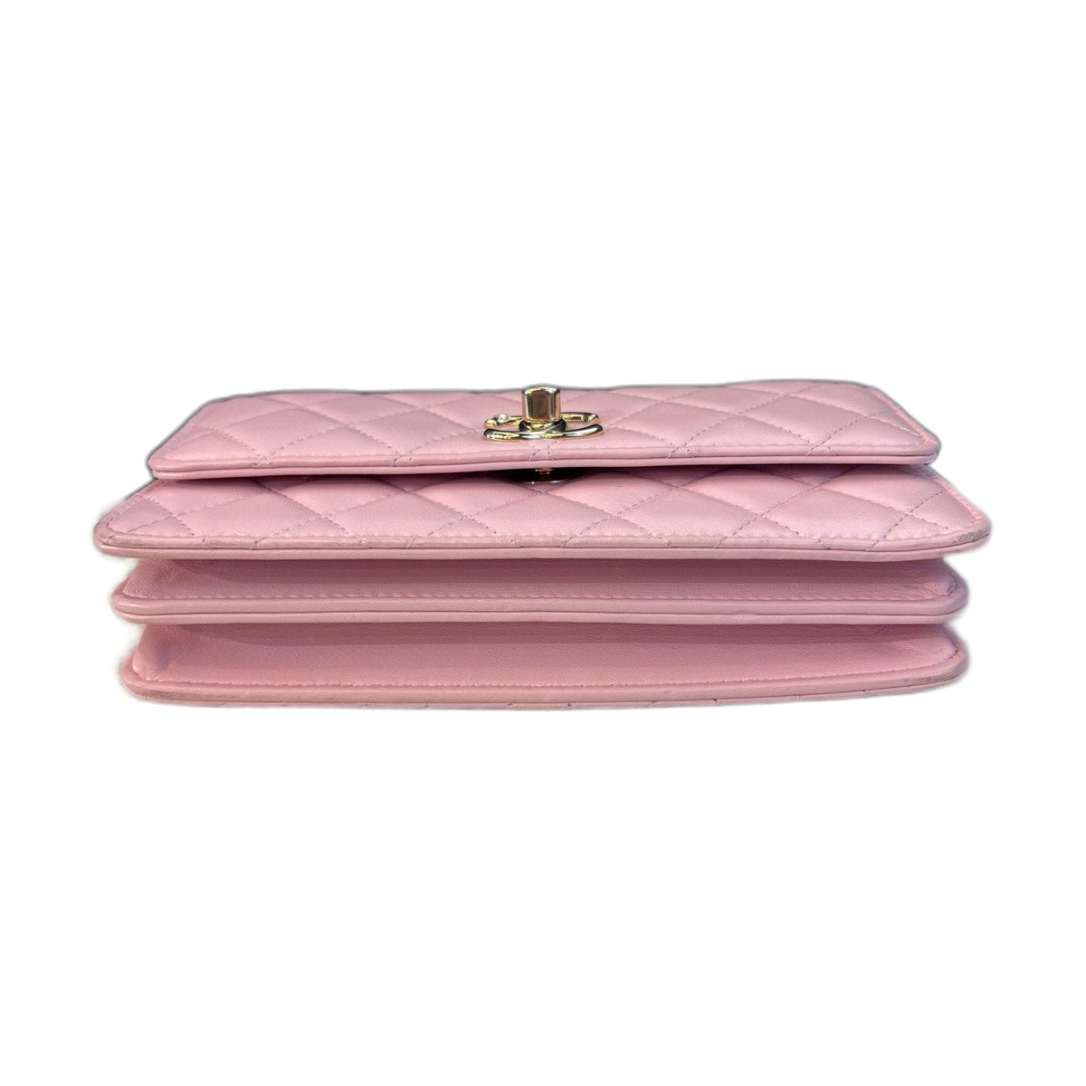 Chanel 24S Pearl Handle Flap WOC, Sakura Pink Lambskin, Crossbody Bag