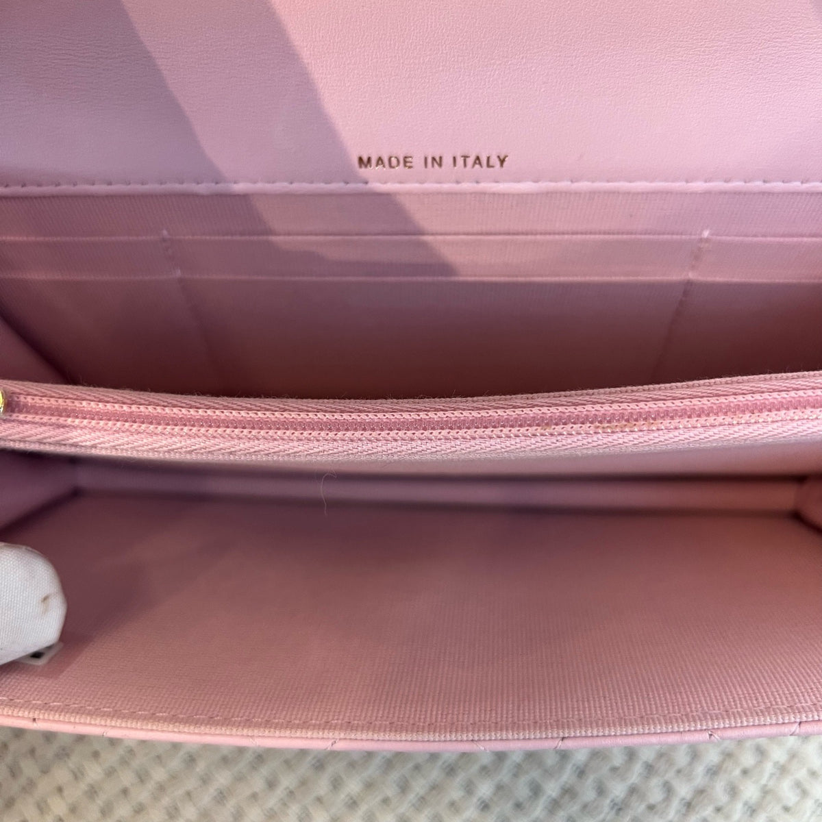 Chanel 24S Pearl Handle Flap WOC, Sakura Pink Lambskin, Crossbody Bag